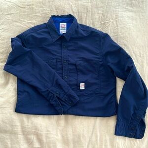Topo Designs Ripstop Button down, Navy, Sz M